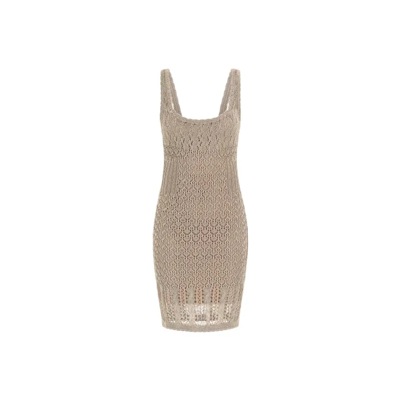 GUESS Slip Dresses Women's Beige Yellow-0