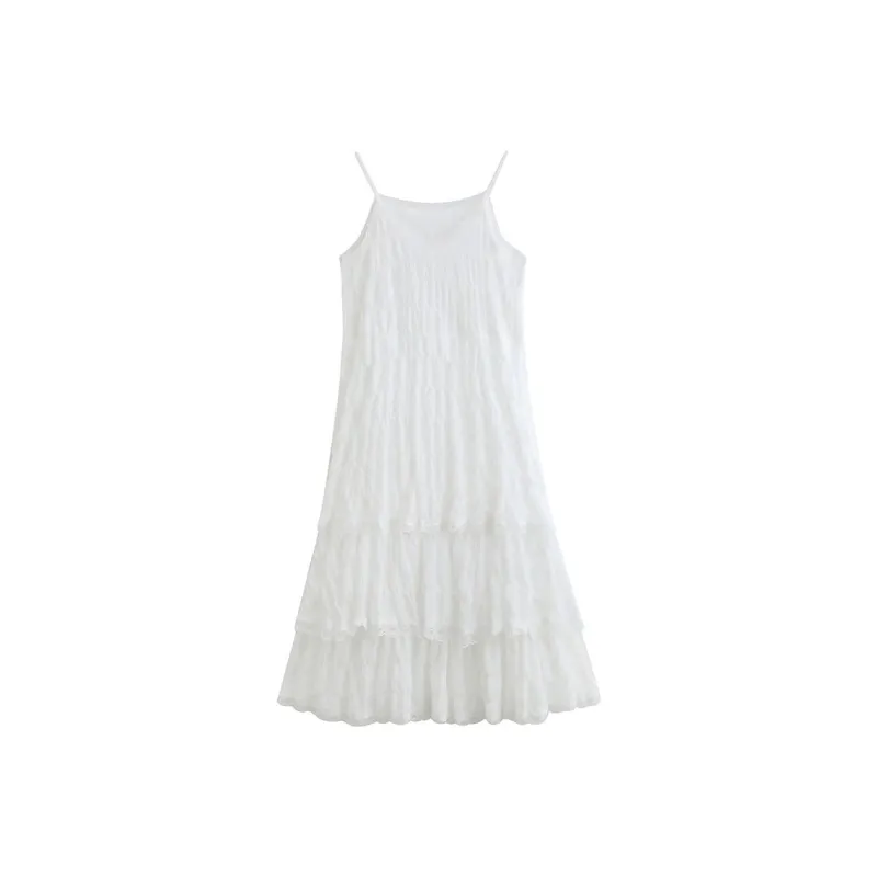Zukizuki Slip Dress Women's White-0
