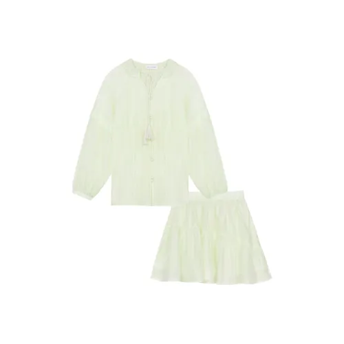 VEGA CHANG SS24 Casual Suit Women's Cream Apricot Yellow