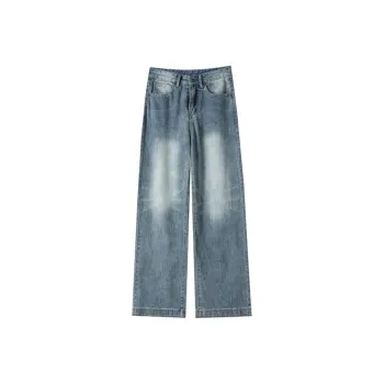 FAWENXIANGZI Jeans Women's Vintage Blue