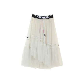 LALABOBO Casual Long Skirts Women's Gray