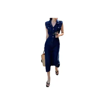 NANING9 Sleeveless Dress Women's Dark Blue