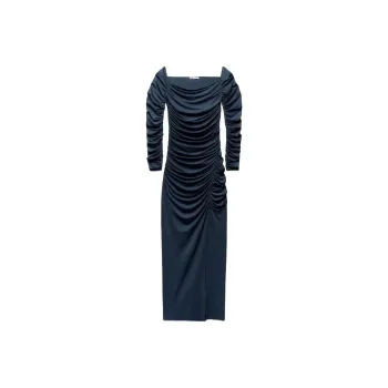 ZARA Long-Sleeved Dresses Women's Light Blue