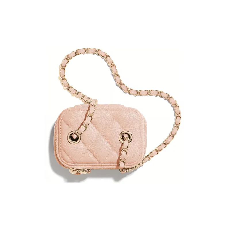 CHANEL 22c Early Spring Cow Leather Small Box Crossbody Bag, Shoulder Bag Women's Nude-2