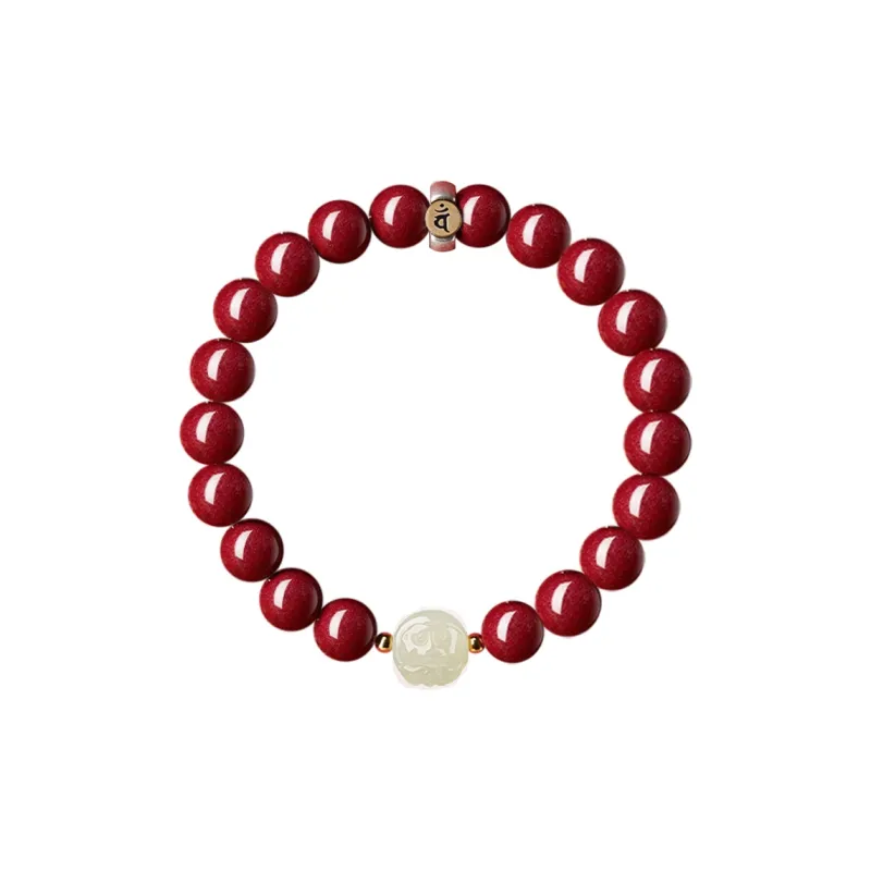 The Thousand Seals Family Reconstructed Cinnabar Bracelets Unisex-23