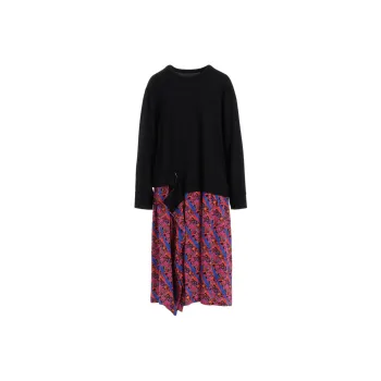 Yohji Yamamoto Ghost Princess, Collaboration Long Sleeved Dresses Women's Black