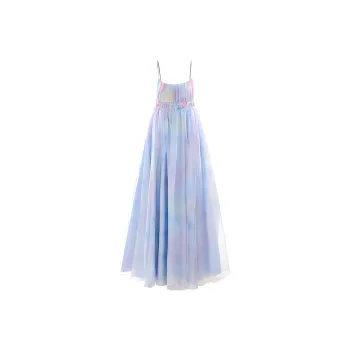 Selkie Collection SS24 Slip Dress Women's Tie Dye Rainbow Print