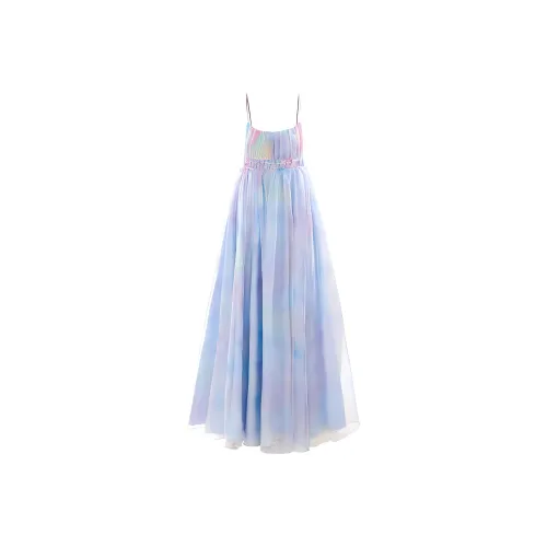 Selkie Collection SS24 Slip Dress Women's Tie Dye Rainbow Print