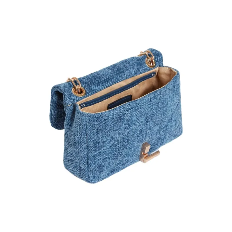 Vanessa Bruno Linen Crossbody Bag, Shoulder Bag Trumpets Women's Indigo-2