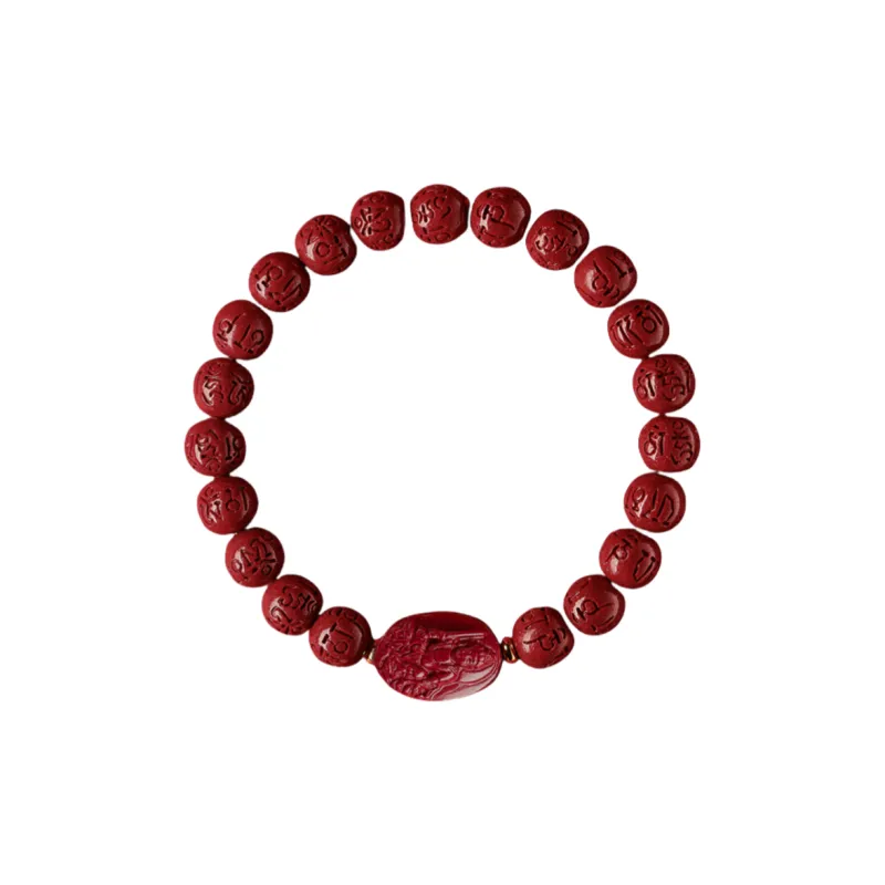 ZHIZUO Natural Cinnabar Bracelets Unisex-7