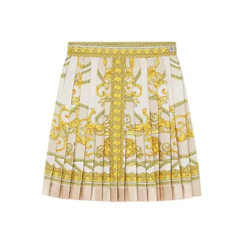 VERSACE Barocco Printed Pleated Skirt