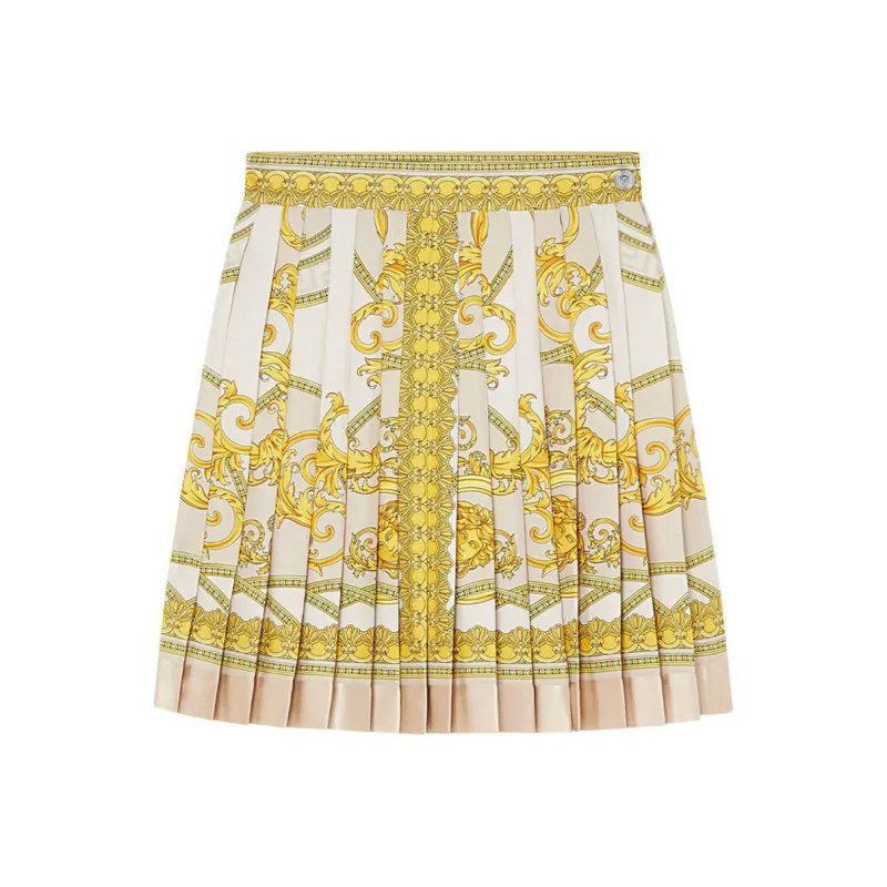 VERSACE Barocco Printed Pleated Skirt-0