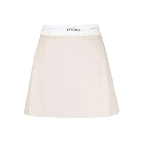 PALM ANGELS Reversed Waistband Chino Skirt Beige