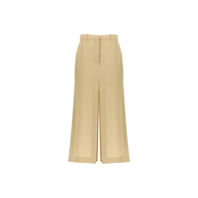 Lanvin High Waist Slit Maxi Skirt-0