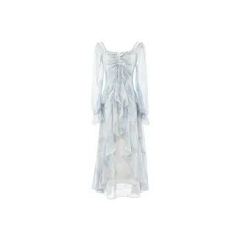 PLANE DRIFT Long Sleeved Dress Women's Haze Blue