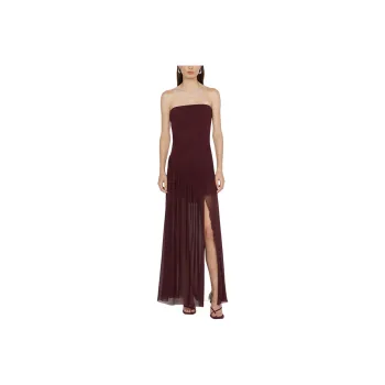 BEC+BRIDGE ESSIE STRAPLESS DRESS Sleeveless Dress Women's DEEP PLUM/Dark Purple Red