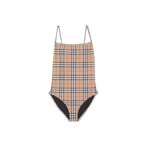 Burberry Women's Vintage Check One piece Swimsuit Archive Beige