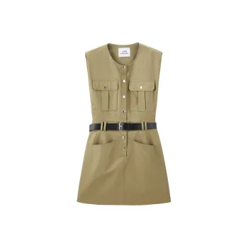 PEACEBIRD Sleeveless Dress Women's Turtle Green