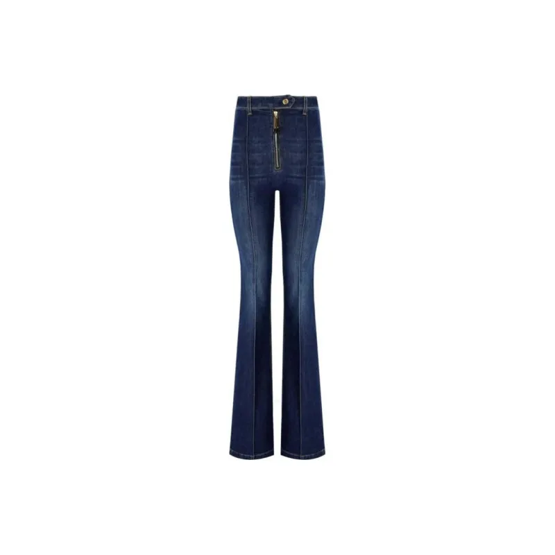 Elisabetta Franchi Bell Bottom Stretch Jeans-0
