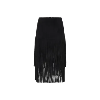 MO&CO Casual Long Skirts Women's Black