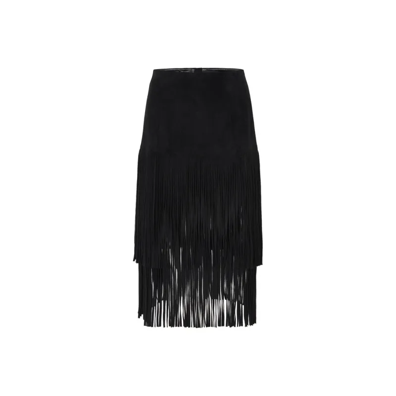 MO&CO Casual Long Skirts Women's Black-0