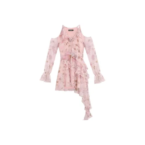 DREAM SEVEN 77 Long Sleeved Dresses Women's Pink Print, In Stock
