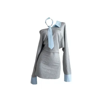 KYKW Long Sleeved Dresses Women's Gray