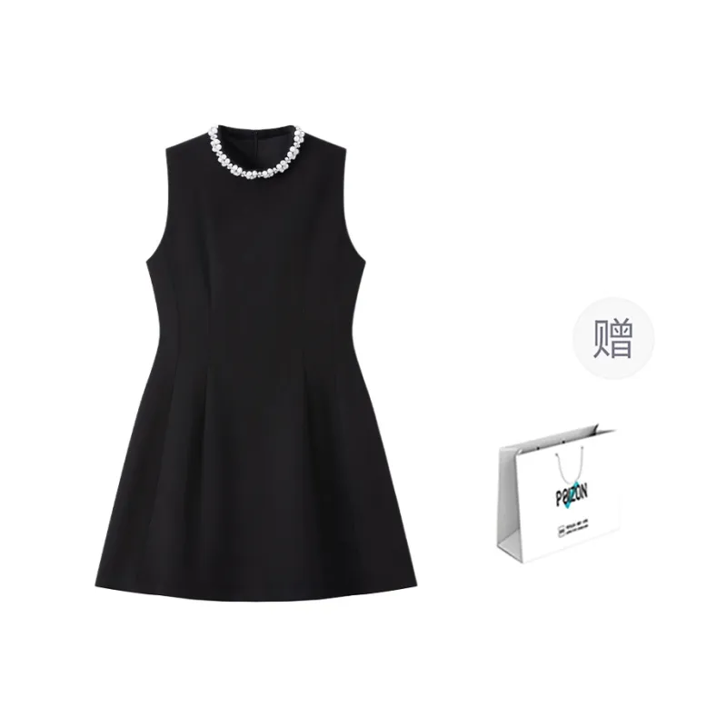 CPAURA Sleeveless Dress Women's Black-8