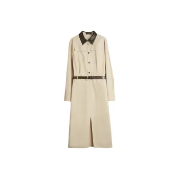ELLE Long Sleeved Dresses Women's Khaki
