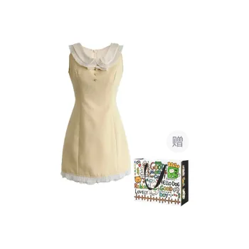 Dippanis Sleeveless Dress Women's Custard