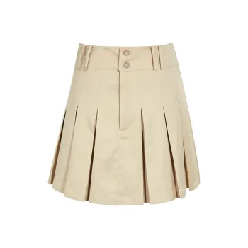 3COLOUR Casual Short Skirts Women's Coffee