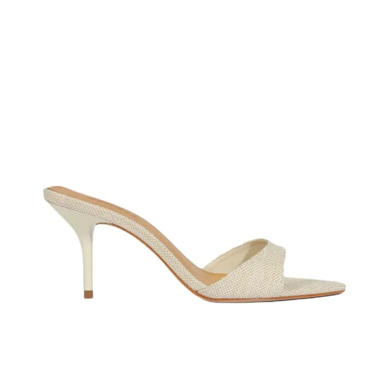 Schutz Slide Slippers 7.5cm Women's Ecru-1