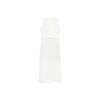 Brunello Cucinelli Twill Wrap Midi Dress