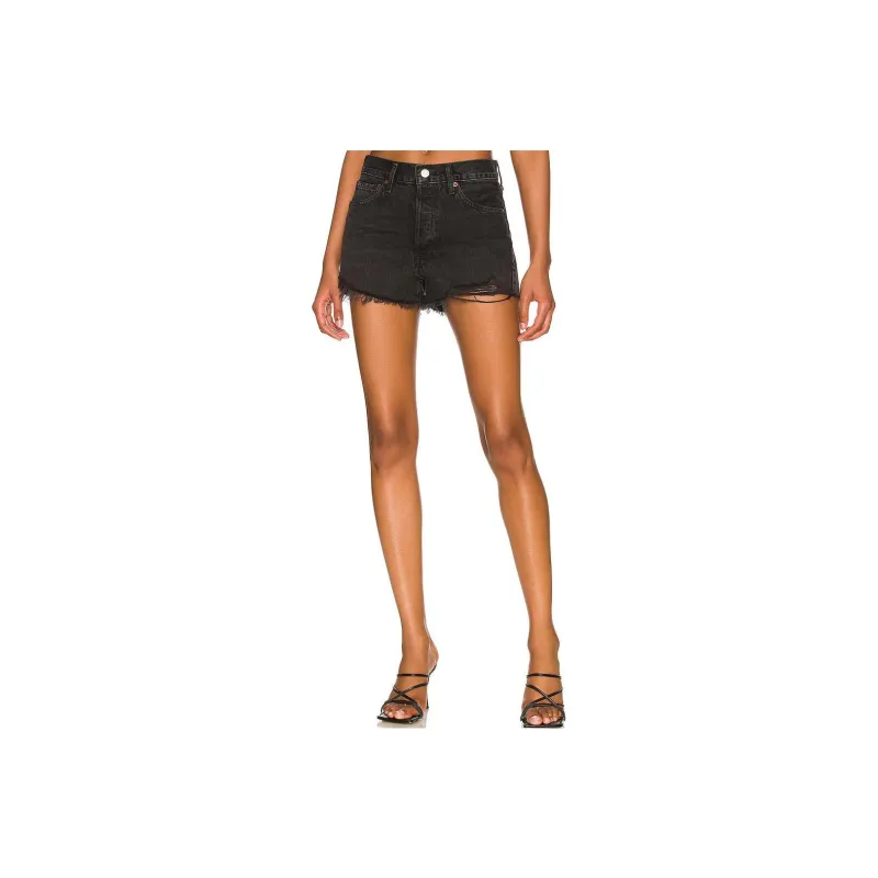 AGOLDE Denim Shorts Women's Black-0