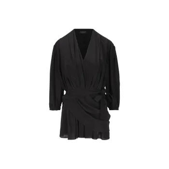 Balenciaga Tie Detailed Draped Dress