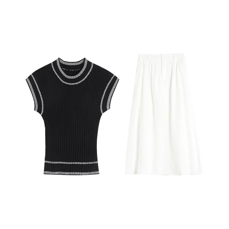 WOWI Two Piece Skirt Sets Women's-0