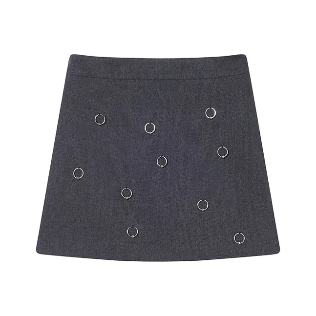 Ouyang Casual Short Skirts Women's Gray-0