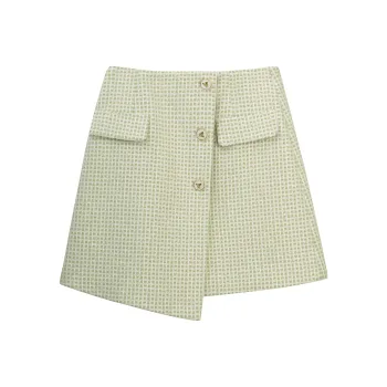 Olrain Casual Short Skirts Women's Green