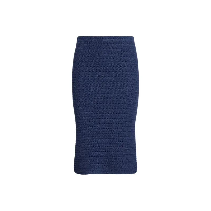 Polo Ralph Lauren SS24 Casual Long Skirt Women's Dark Indigo-0