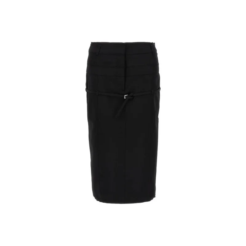 Jacquemus Casual Long Skirts Women's Black-0