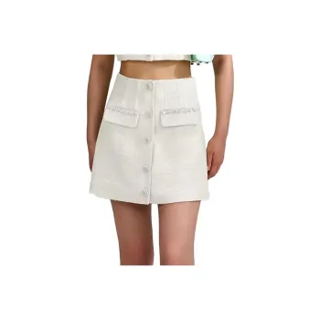 Self-portrait Casual Short Skirts Women's White