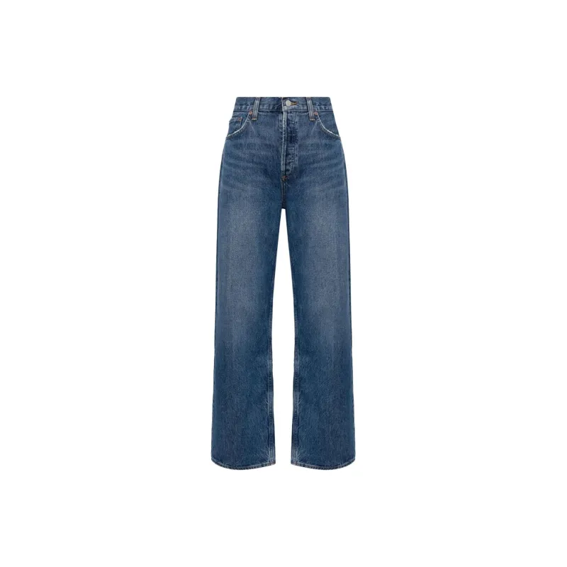 AGOLDE Mid Rise Wide Leg Jeans-0