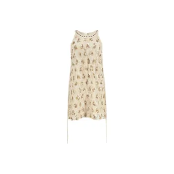 ABCMININ Sleeveless Dress Women's Champagne Gold