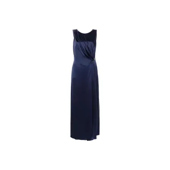 GIORGIO ARMANI Embellished Satin Midi Dress