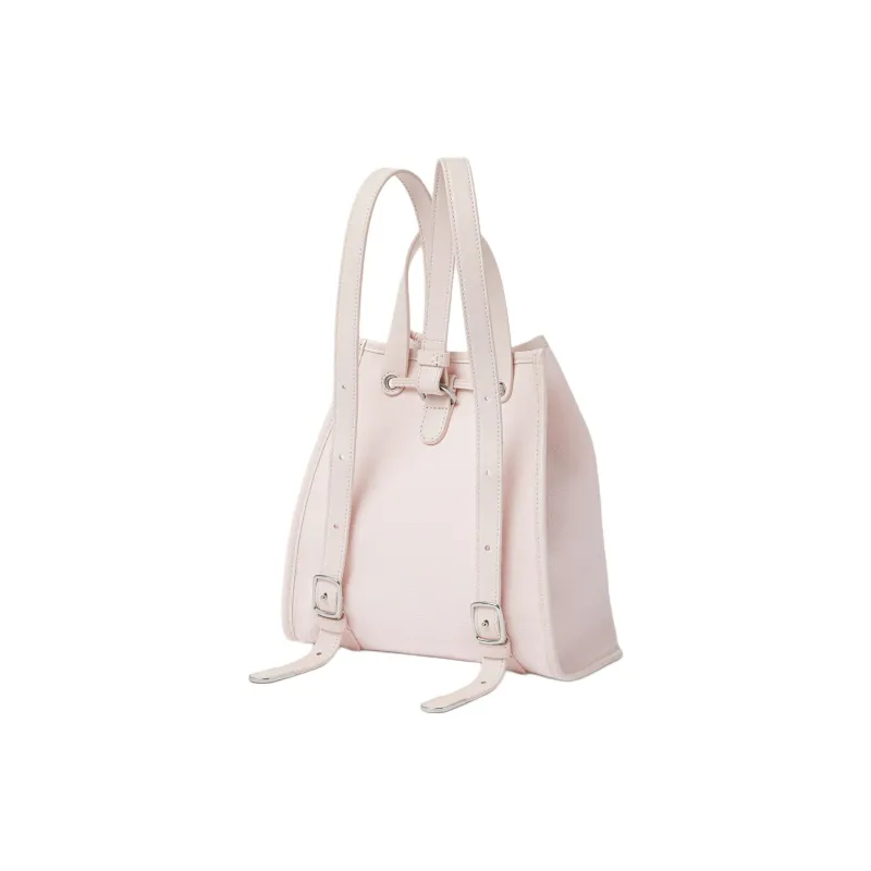 Loro Piana Cotton Backpack Medium Size Kids' Pink & Antique Silver-1