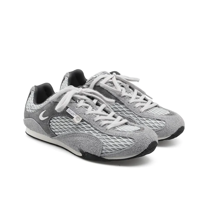 Cat&Sofa Anti Slip Wear Resistant Low Top Casual Shoes Unisex Dark Gray-2