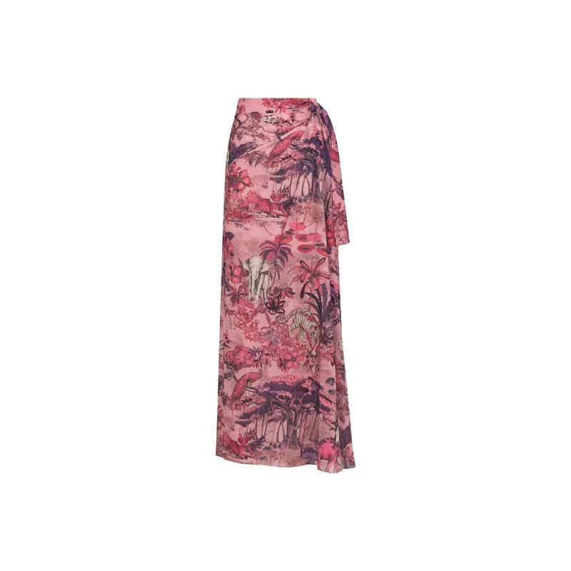 DIOR Casual Long Skirts Women's Red-0