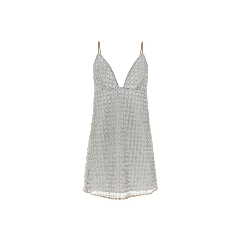 Rotate SS25 Slip Dress Women's Beige-0