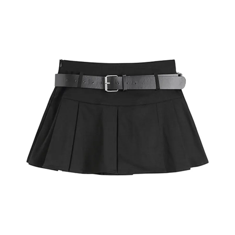 ETSE Casual Short Skirts Women's Black-0