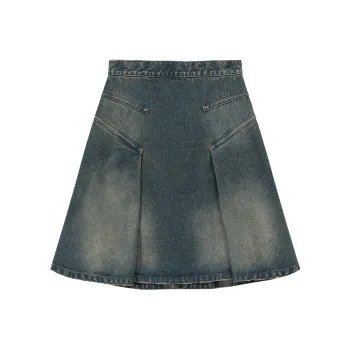 CHUU Casual Short Skirts Women's Denim Blue
